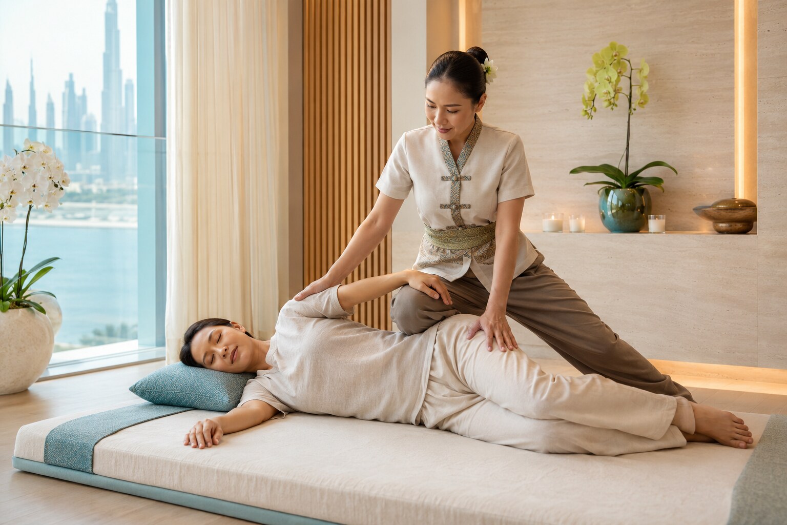Professional traditional Thai massage at VIP Elysium Thai Spa